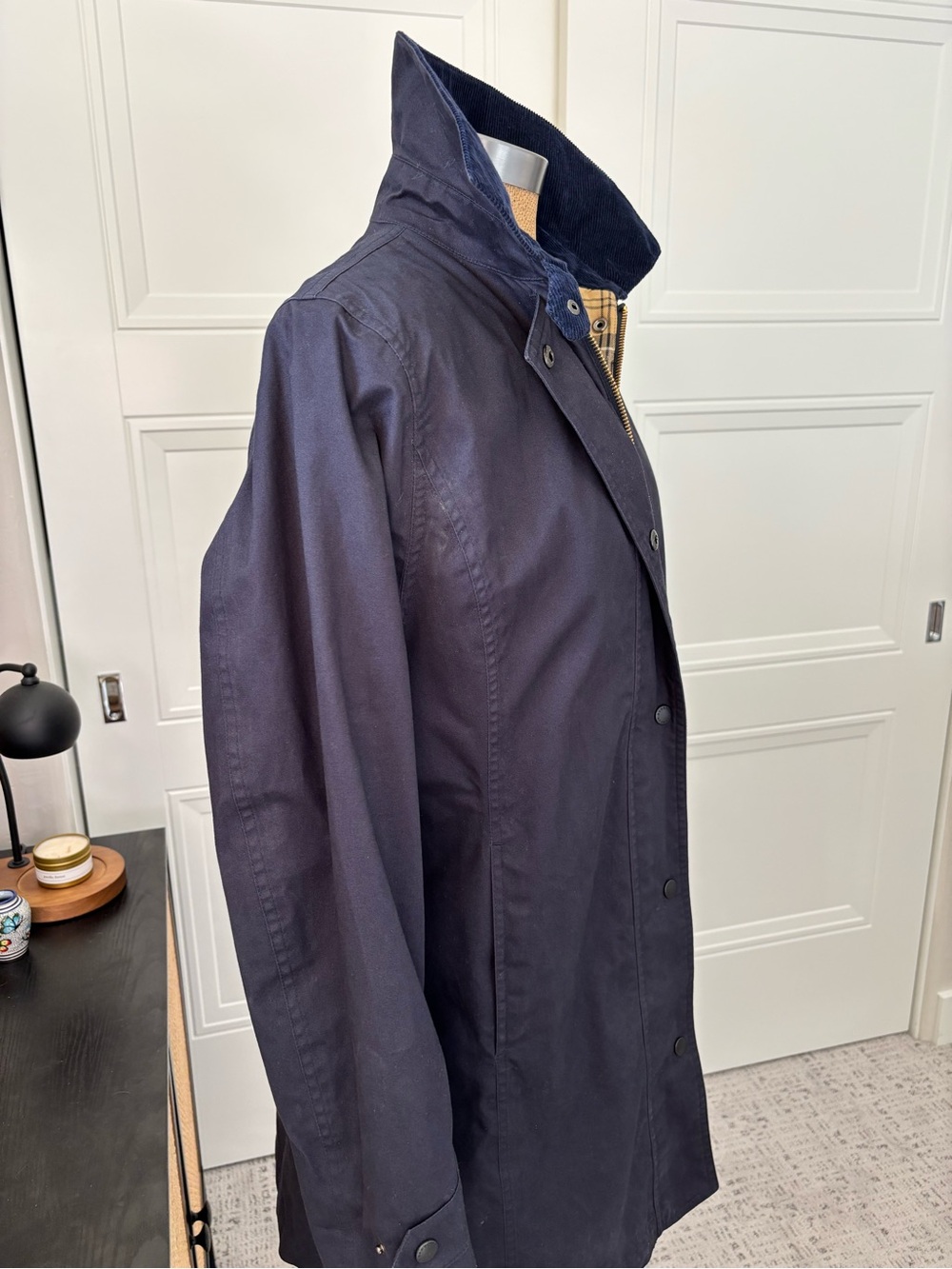 Barbour Navy Women's Lightweight Waterproof Button-Front Jacket - Picture 4 of 10
